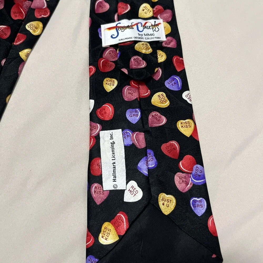 VTG Seasonal Concepts Hallmark, Msg Hearts, Valentine's Sweetheart Candy Tie